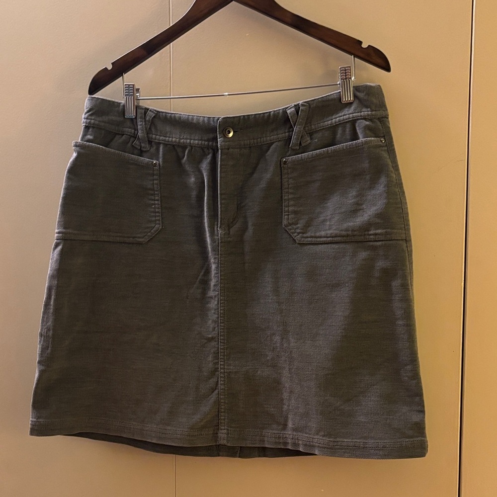 Merrell Charcoal Corduroy Mini Skirt Size 14